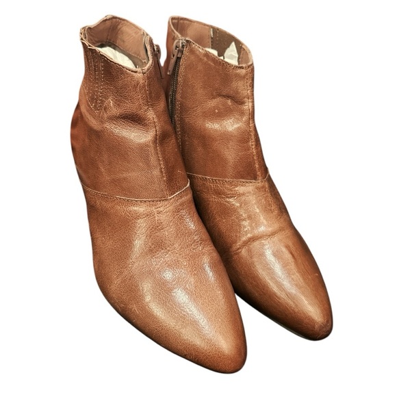 Band of the Free Tan Leather Wedge Boots - Size 8.5 (New with Tags) - Picture 1 of 5